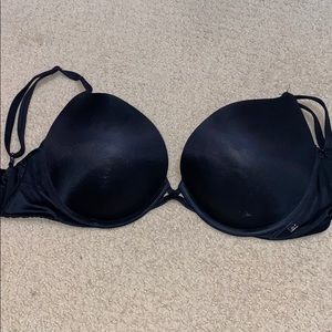 Black silk bra